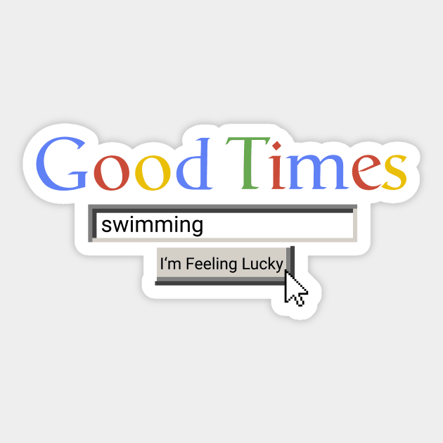 Good Times Swimming Sticker by Graograman